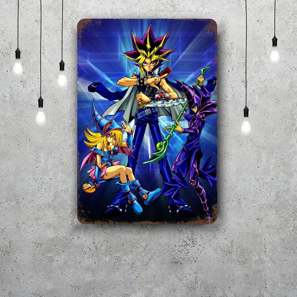 ash yugioh cartoon Vintage Metal Tin Signs Posters Decor Retro Metal Plaque Wall Art Decor for Garage Bar