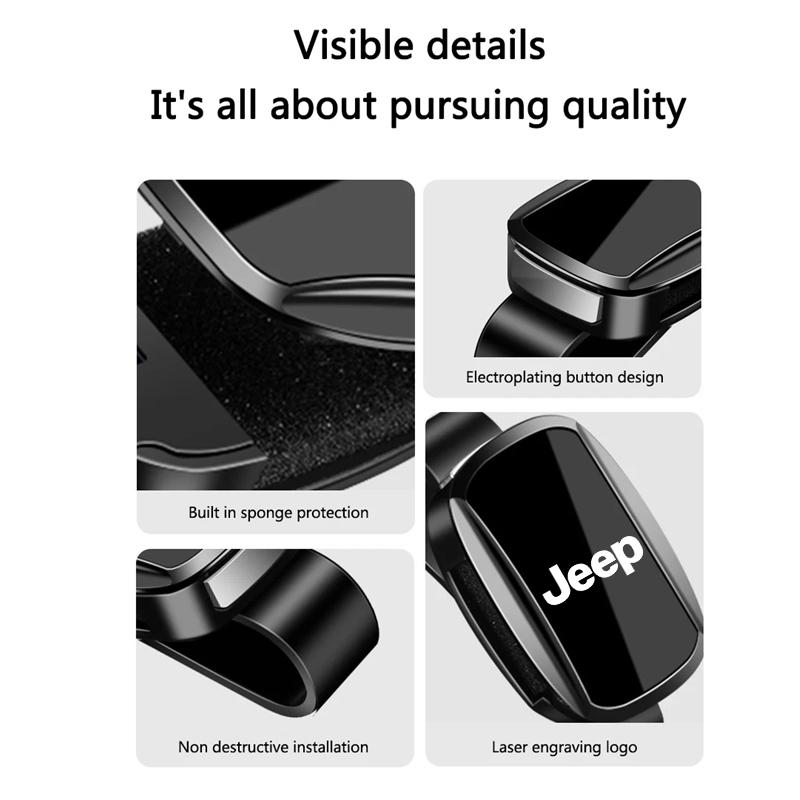 Car Sunglasses Holder Eyeglasses Hanger Sun Visor Glasses Clip For Jeep Grand Cherokee Wrangler JK Gladiator Compass Renegade AJS1