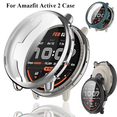Защитное стекло с полным покрытием для корпуса Amazfit Active 2, защитный чехол-бампер из закаленного стекла для Huami Amazfit Active 2