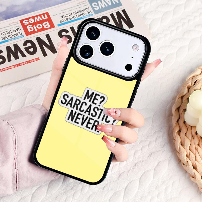 Я Саркастичный Никогда Чехол для Телефона для IPhone 17 16e 15 14 13 12 11 Pro Max Air Mini Мягкий Защитный Чехол