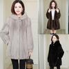 Women Thick Warm Outwear Hooded Mid Length Faux Fur Coat Female Parka Autumn Winter Imitation Mink Velvet Overcoat