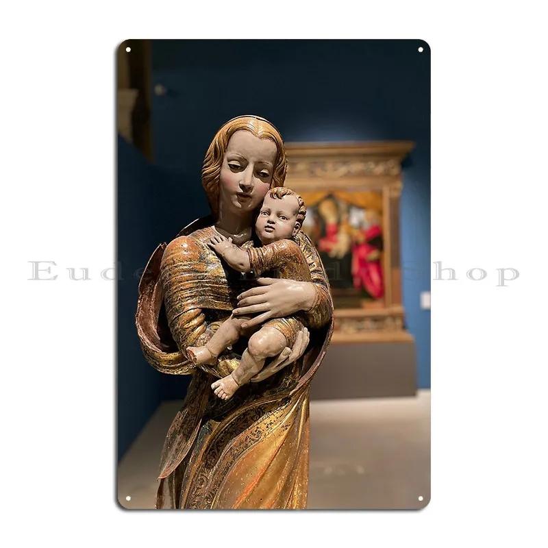 Madonna And Baby Jesus Metal Sign Retro Decoration Wall Decor Designs Vintage Tin Sign Poster