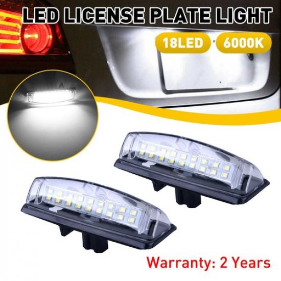 For Lexus IS300 GS300 ES300 RX330 White LS430 SMD LED License Plate Lights Pair