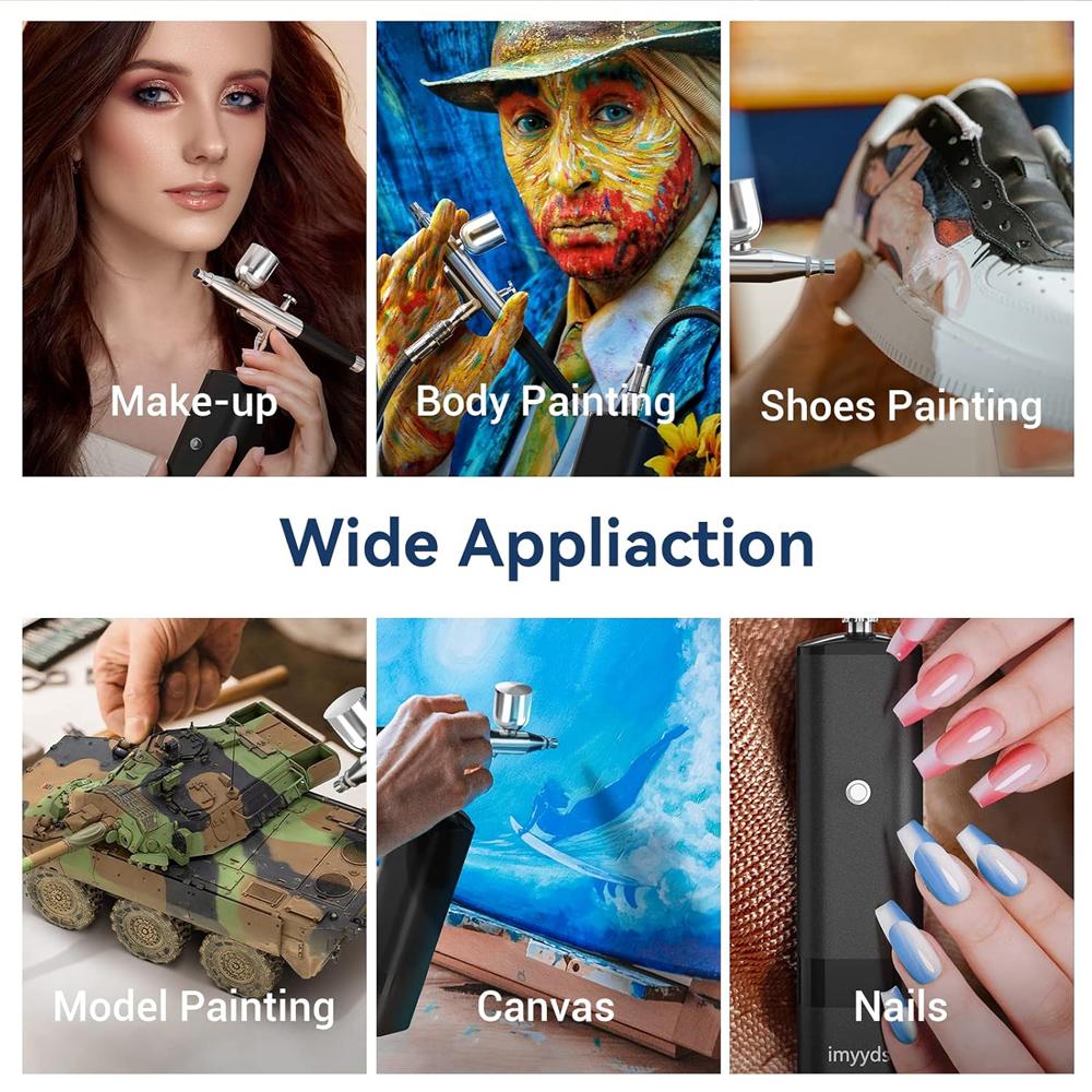 Аэрограф двойного действия, 0,3 мм сопла, гравитационная подача, набор распылителя для моделирования, торта, ногтей, покраски автомобилей, красоты, инструмент для струйной печати