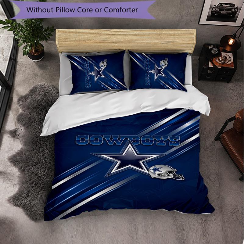 Dallas Cowboys Pattern Microfiber 3Pcs Bedding Set Decor Duvet Cover Set For Bedroom Home Use