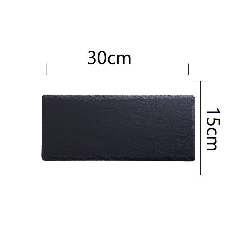 Новая черная сланцевая каменная обеденная тарелка из сланца Креативная японская суши-каменная тарелка Поднос для посуды Западная стейк-каменная тарелка Тарелка для стейка