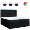 Maison Exclusive - Sommier à lattes de lit avec matelas Noir 200x200 cm Tissu