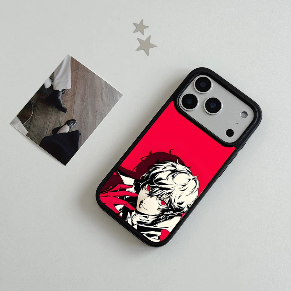 Чехол для телефона P-Personas Poster для iPhone 17 Air 16 15 14 Plus 13 12 11 Pro Max Двухцветный Жесткий ПК Модный Защитный Чехол
