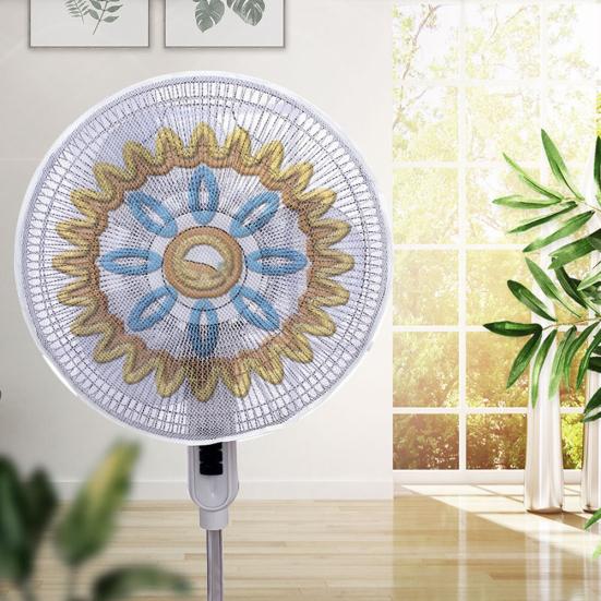 Мультяшный узор, круглая крышка электрического вентилятора, пыленепроницаемая защитная сетка, щит