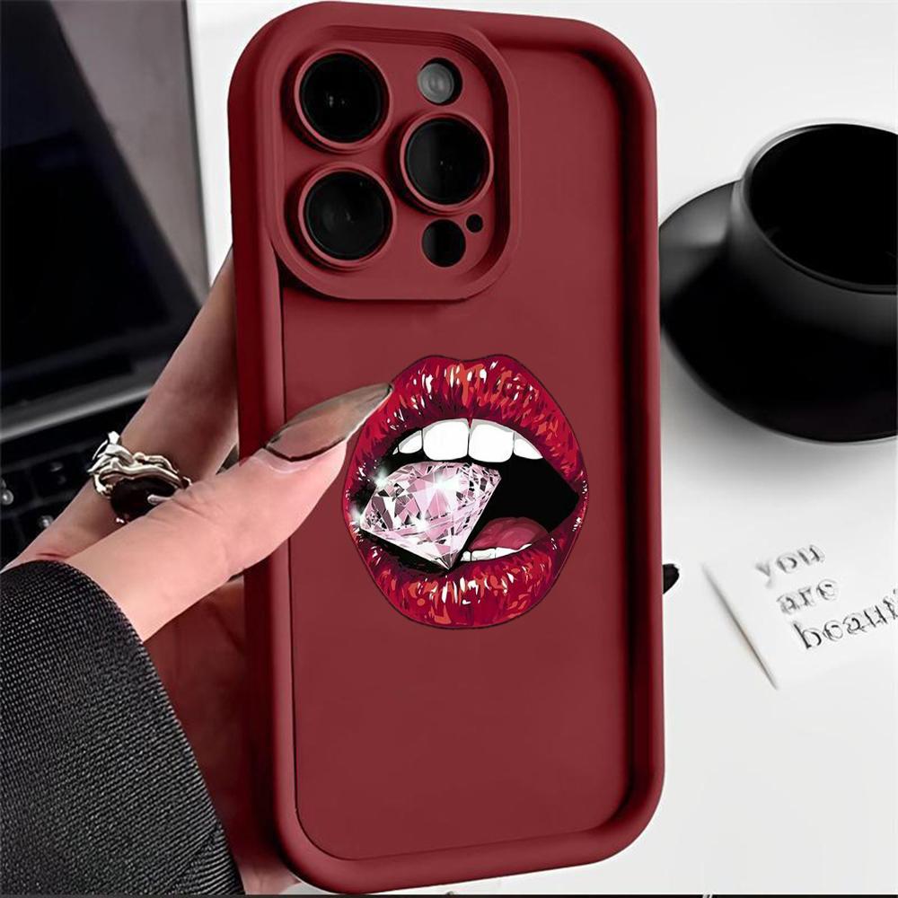 LZ20 Lips kiss design силиконовый чехол для телефона Infinix Smart 9 Hot 40i Tecno Camon 20 Pro Moto G22 G30 OnePlus Google Pixel 9 противоударный задний чехол