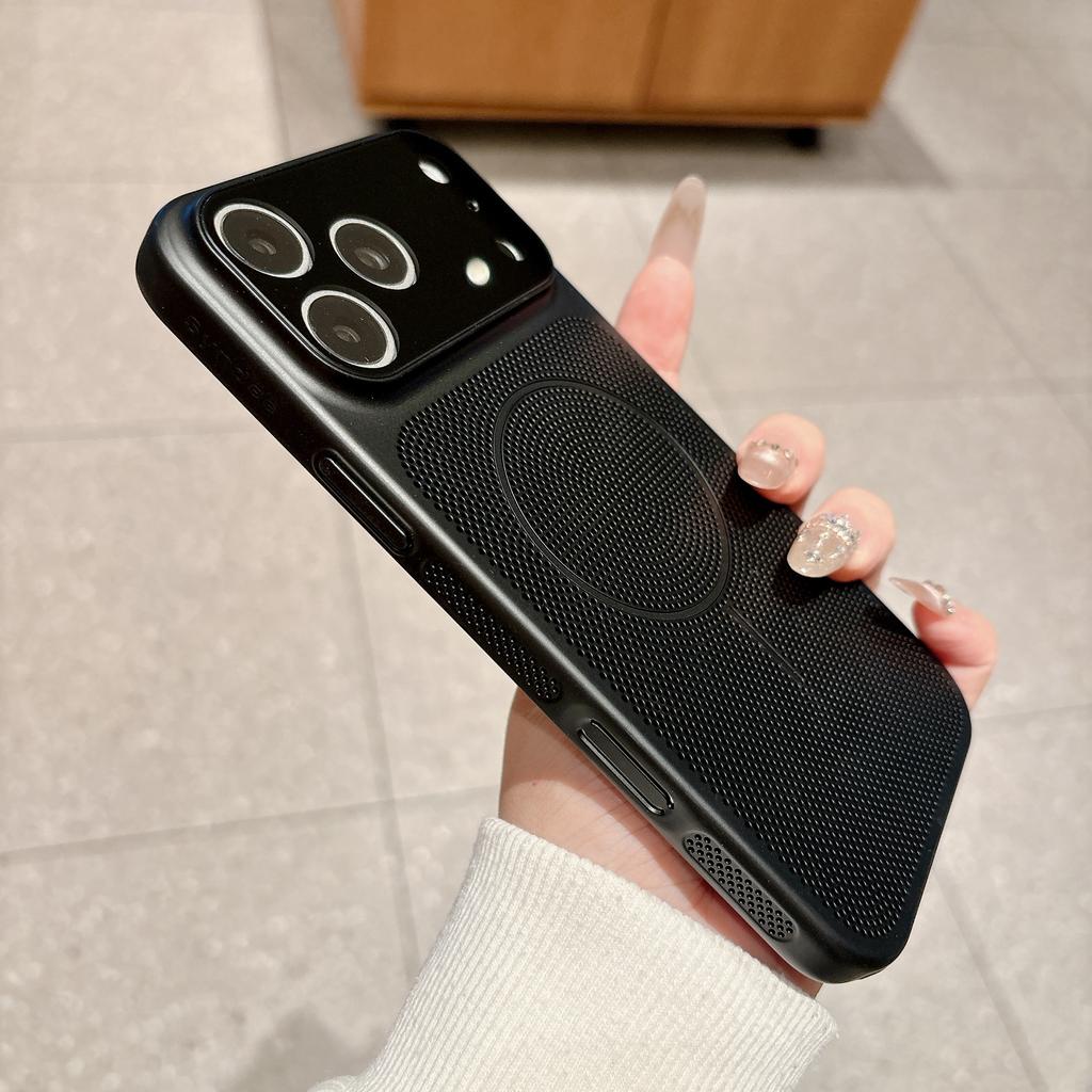 Для Magsafe Ультратонкий Чехол с Охлаждением Для iPhone 17 Air 16 15 14 Plus Pro Max 12 13 Сетчатый Отверстие Ударопрочный Бронированный Чехол