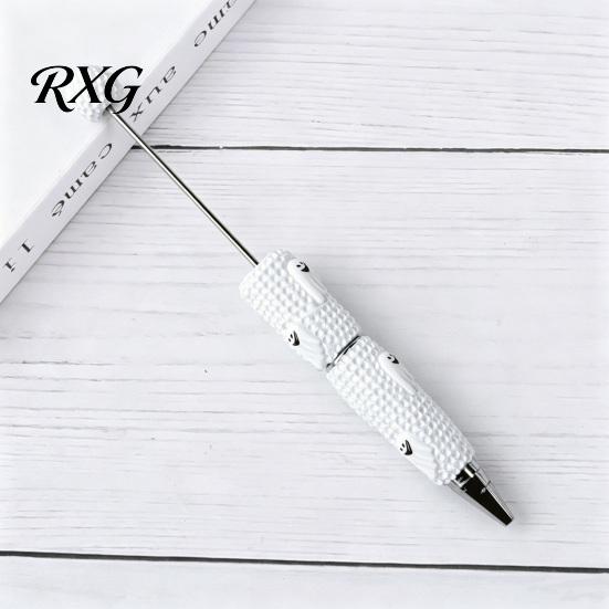 Pumpkin Shaped Ballpoint Pens Halloween Rhinestone Beadable Pen, DIY Sparkly Cat Ghost Plastic Beaded Spooky Stationery Glitter Black Ink Pen