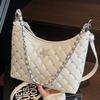 Rhombus Chain Bag Women's 2025 Summer New Bright Diamond Texture Foreign Style Classic Shoulder Crossbody Bucket Bag