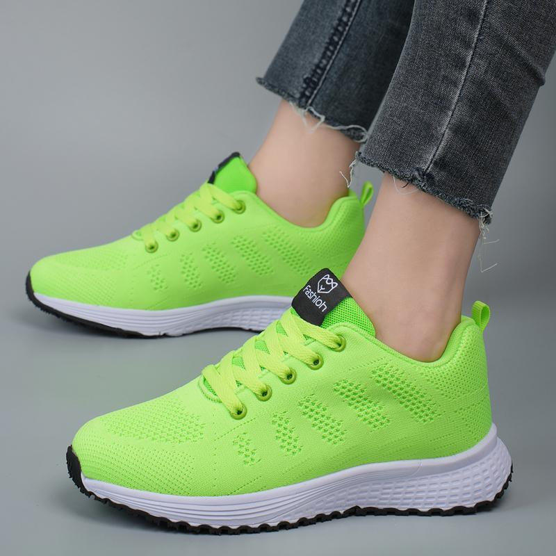 Fashion Women Sports Shoes for Women Summer 2024 Casual Tennis Shoes Breathable Walking Mesh Lace Up Flat Running Shoes Sneakers Female