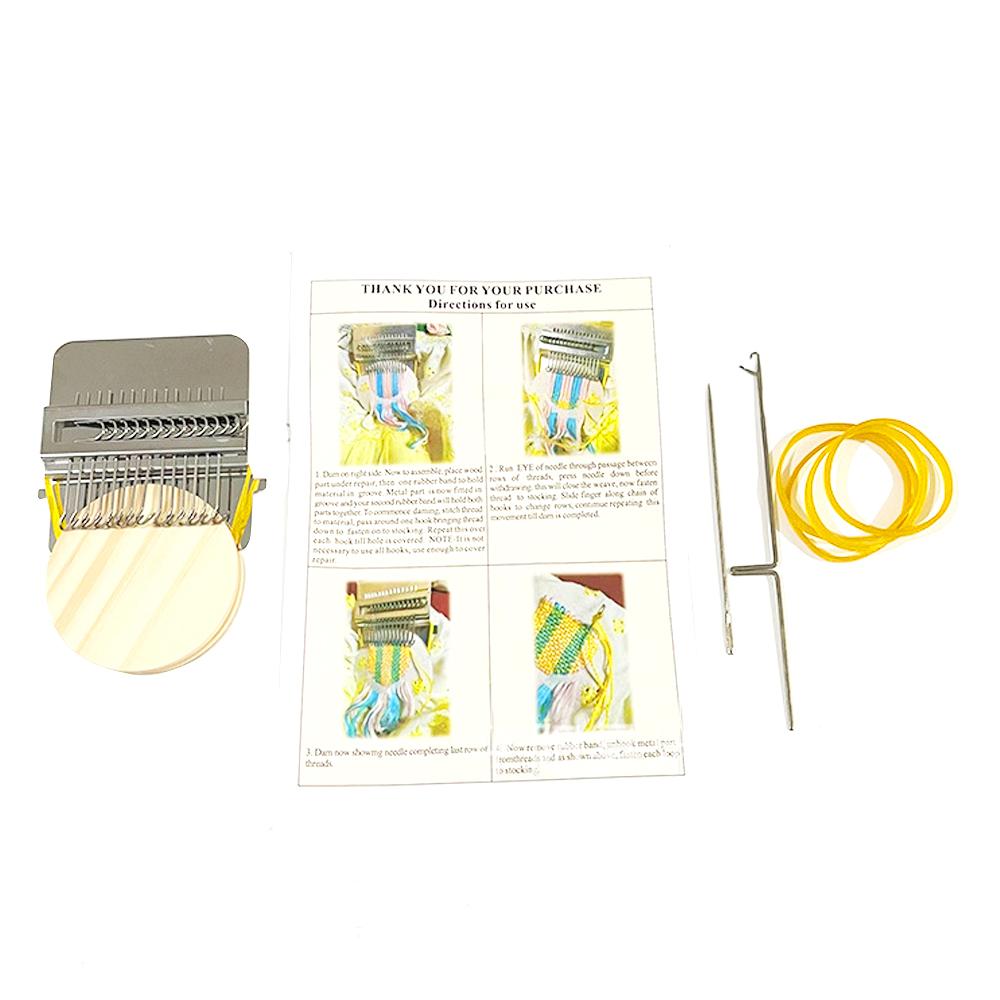 Diy Creative Braiding Patching Machine Hand Knitting Wooden Speed Weve Type Weave Darning Tools Stitching Knitting Small Loom