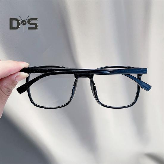 Unisex Blue Light Blocking Glasses Retro Large Frame Clear View Strong Hinge with Brim Eye Protection Clear Bluelight Glasses Spectacles Eyeglasses