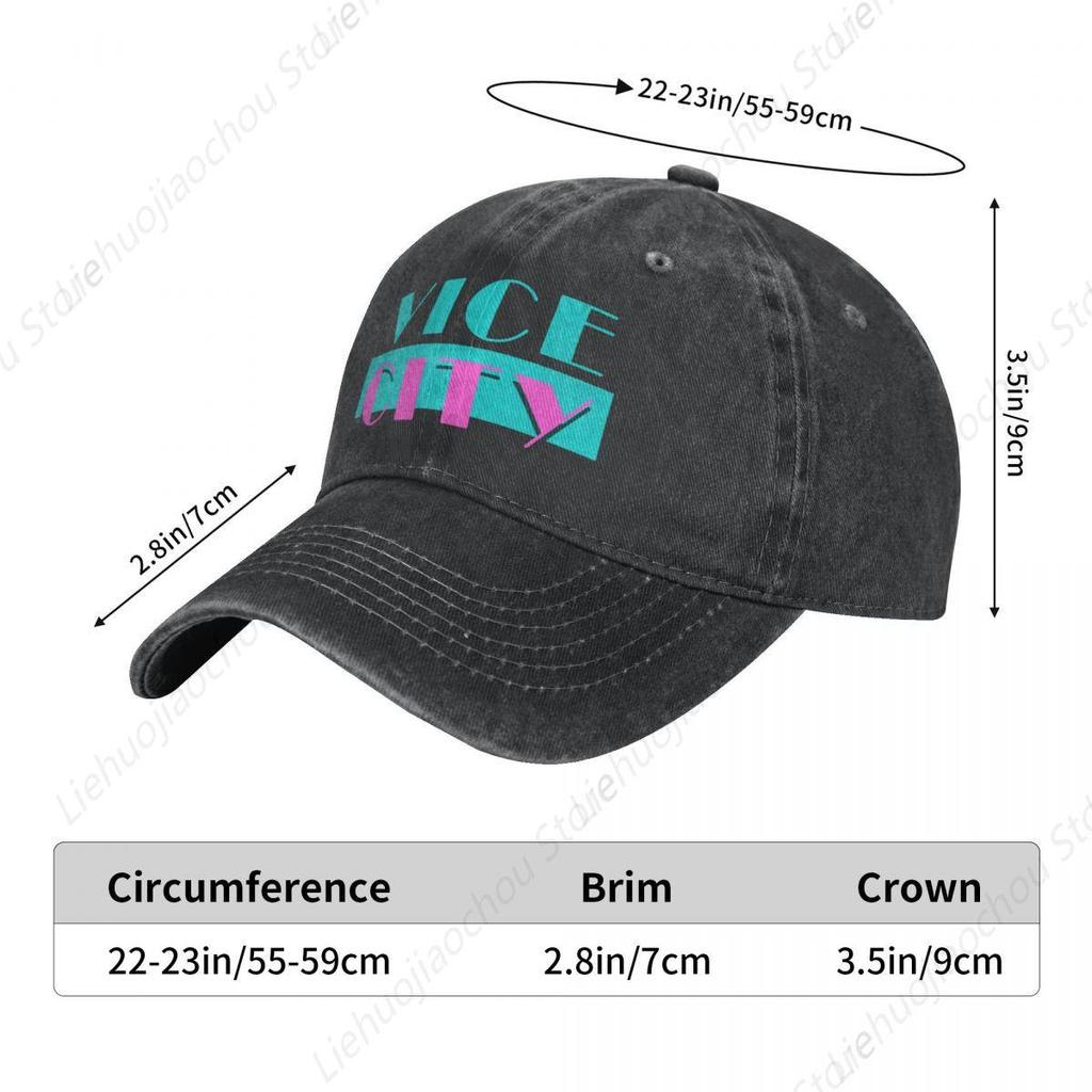 Постиранная унисекс бейсбольная кепка Vice City Trucker Snapback Кепки для папы Кепки для гольфа GTA Grand Theft Auto Game