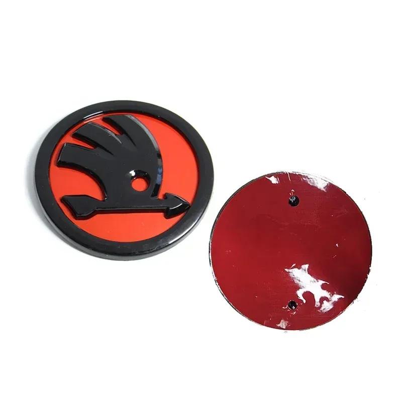 110 мм ABS Эмблема для SKODA Rapid Yeti Karoq Vision Fabia 1 2 Octavia A7 RS Superb Автомобильная Наклейка на Переднюю Заднюю Крышку Багажника