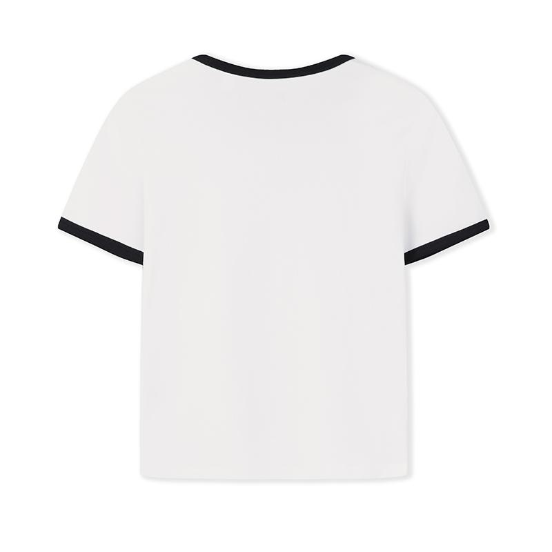 Fila Оригинальная модная универсальная футболка с коротким рукавом Cool Touch для женщин, топ Облако-Гриб-Белый F11W629110FWT