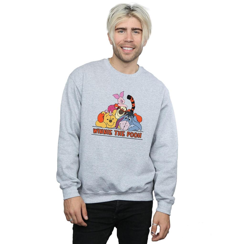Disney Mens Winnie The Pooh Group Sweatshirt