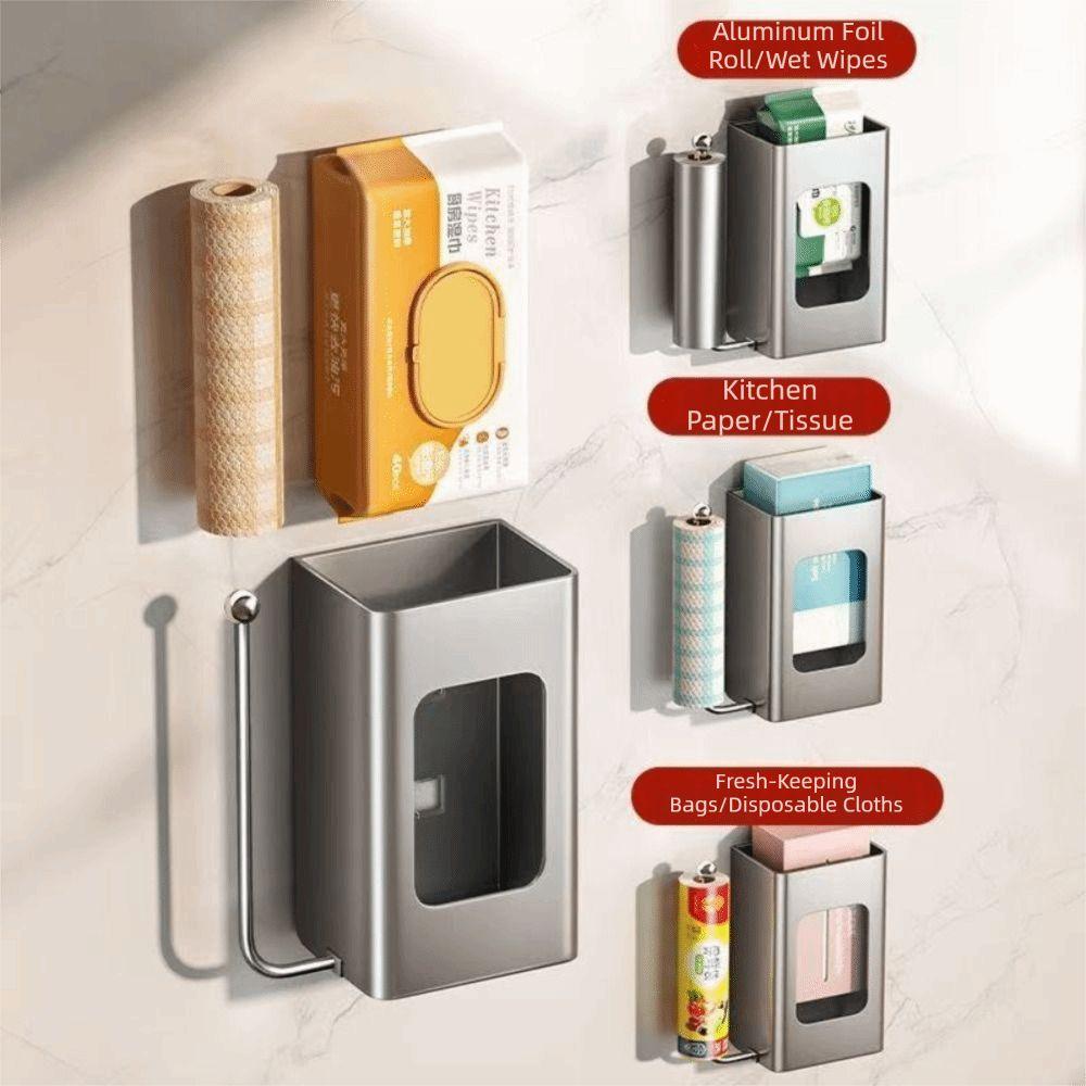 Strong Load Bearing Paper Towel Dispenser Easy Access Wet Wipes Storage Rack Household