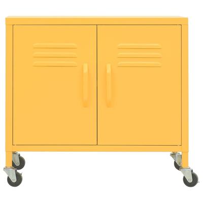 Storage Cabinet Mustard Yellow 60 X 35 X 56 Cm Steel