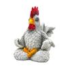 Resin Rooster Statue Cute Animal Sculpture Crafts Cow Ornament  Cabinet