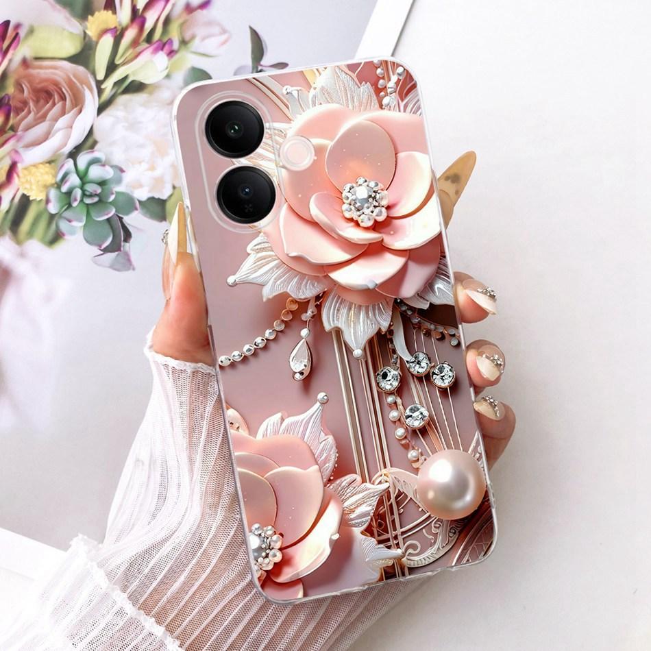 For Vivo V60 Lite 4G 5G Cute Flower Butterfly Cat Painted Case For Vivo V60 V60lite V2530 V2511 Soft Silicone TPU Phone Cases