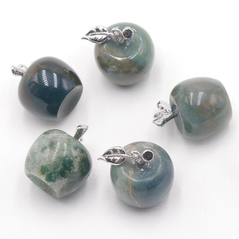 Натуральный Кристалл Агат Полудрагоценный Камень Аметист Подвеска Яблоко Рождественский Подарок