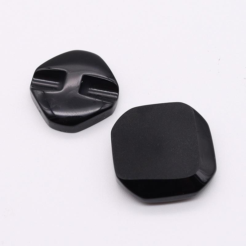 Черная круглая матовая пуговица из смолы для тренча, брюк, пуговиц для шерстяного пальто