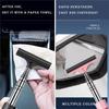 Car Rearview Mirror Wiper Portable Telescopic Auto Glass Squeegee Cleaner Car Mirror Wash Cleaning Brush Long Handle Glass Mist Cleaner