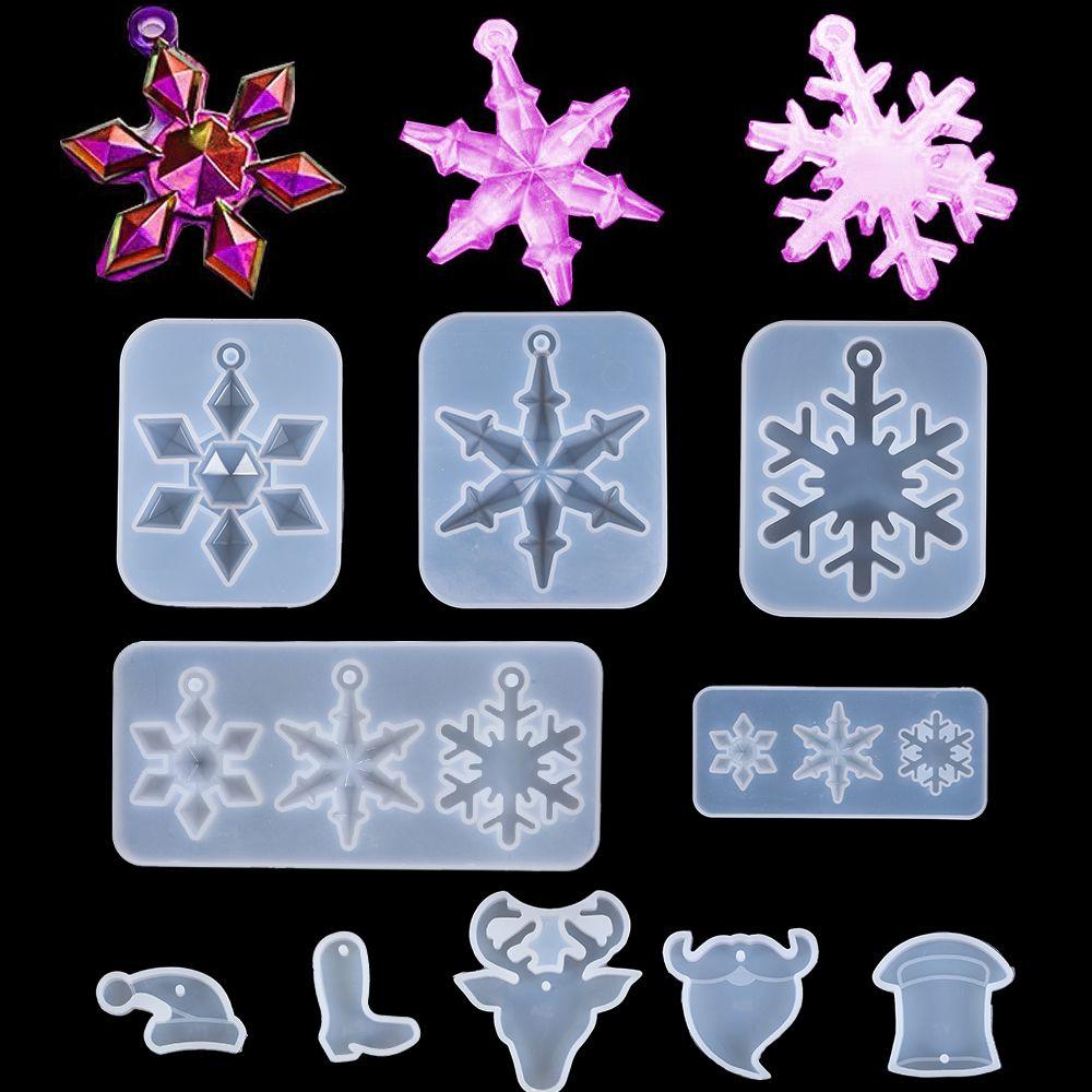 Supplies Hanging Crafts Silicone Pendant Christmas Gift Snowflake Resin Molds Epoxy Resin Mold