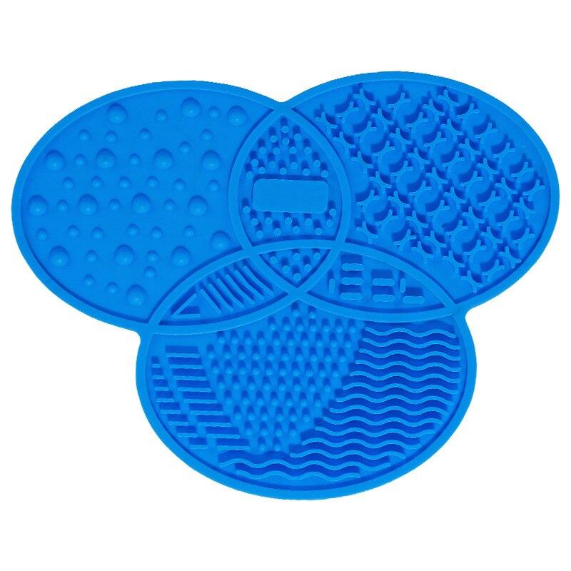 Silicon Makeup Brush Cleaning Mat Makeup Brush Cleaner Pad Cosmetic Portable Washing Tool Scrubber with Suction Cup