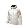 Comfortable Casual Simple Sports Warm Color-Block Short Down Jacket Men Outerwear Light-Chestnut-Gray White-Coffee 152517918S-1
