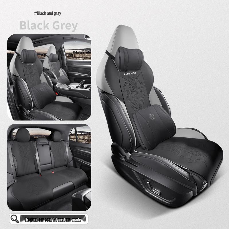 Lynk&Co 03 Suede Saddle Pad: Half-Wrapped Car Seat Cushion Cover