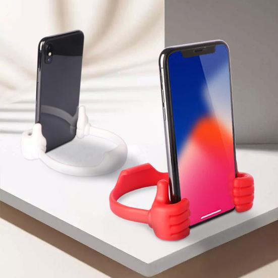 6Pcs Adjustable Thumb Mobile Phone Holder Portable Lightweight Universal Thumbs Shape Desk Tablets Cellphone Stand Home Office Decoration