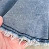 Летняя юбка-карандаш в корейском стиле для通勤, джинсовая юбка с высокой талией, приталенная плиссированная А-силуэта с хвостом русалки