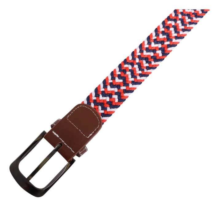 Ceinture XXL - Maritime - Rouge polyester - 120 cm - Boucle ardillon