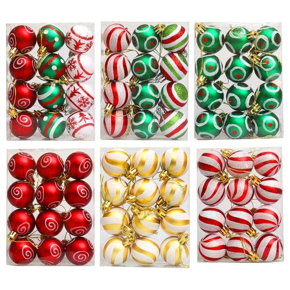 Shatterproof Painted Christmas Ball 4/6cm Xmas Tree Decoration  Merry Christmas Tree Decor