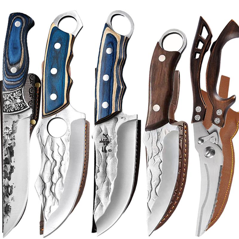 Stainless Steel Boning Knife Meat Cleaver Sharp Chicken Bone Scissors for Grilling and Cooking