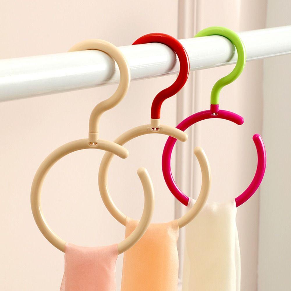 Portable Bedroom Scarf Racks Multifunctional Round Scarf Tie Display Rack New Storage Hook