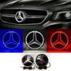 ZPU1  Car Front Grille Logo Light Mirror LED Badge Badge Luminous Decorative Light for Mercedes Benz W213 E-Class Key Ring