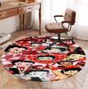 Betty Boop Pattern Round Rug, Indoor/Outdoor Mat, for Picnic, Gameroom, Bedroom, Office, Living Room, Home Decor Carpet, Birthday Gift