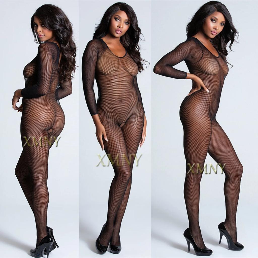 Erotic Lingerie Bodystocking One pieces Bodysuit Women Crotchless Underwear Sleeveless Catsuit Sleepwear Sexy Adult Female