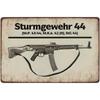 Sturmgewehr44ВинтажнаяТабличка Металлическая табличка Sturmgewehr 44 - Дизайн Рекламы Периода, Настенный Декор для Энтузиастов Оружия Второй Мировой Войны