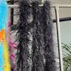 Ostrich Feather Strips and Headdresses: Perfect for Evening Gowns, Wedding Dresses, and Clothing Decoration
