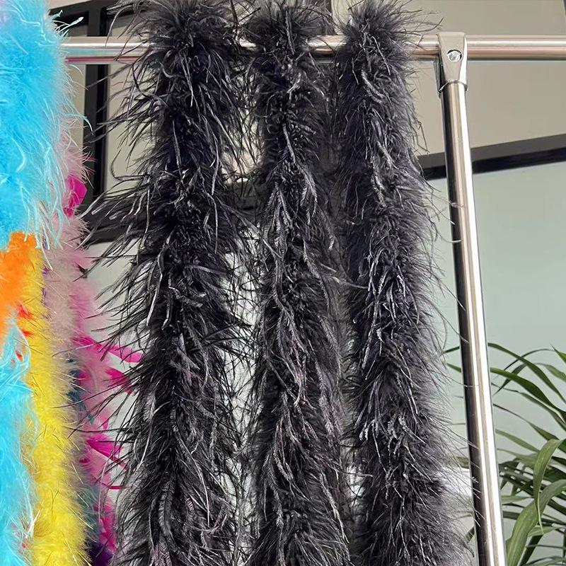 Ostrich Feather Strips and Headdresses: Perfect for Evening Gowns, Wedding Dresses, and Clothing Decoration