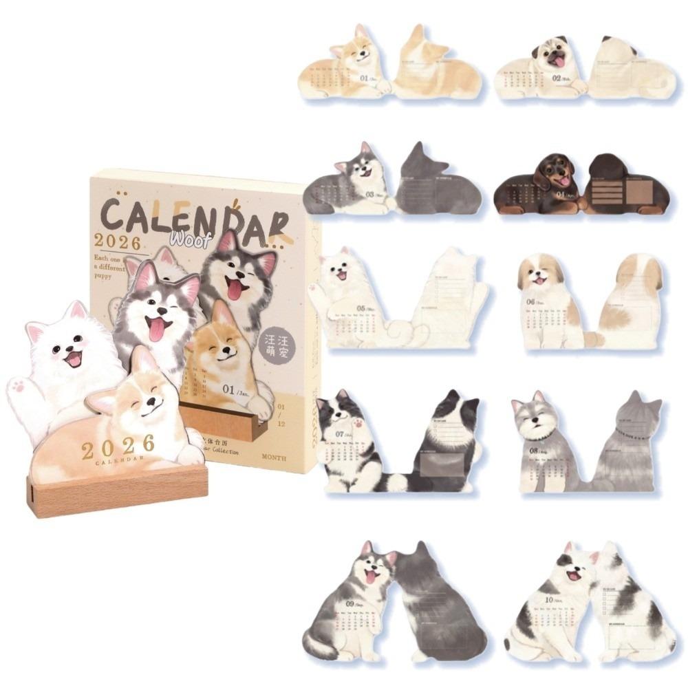 Time Planner Puppy Series 2026 Calendar Schedule Dog Cat Desktop Decoration  New Year Gifts