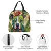 Pit Bull Prickly Portraits Insulated Lunch Bag for Women Kids Portable Food Boxes Thermal Lunch Box Tote