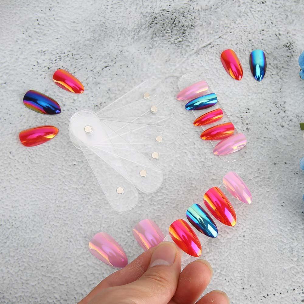 10PCS Magnetic Magnetic Nail Holder Acrylic Acrylic Strip Display Nail Color Chart Display